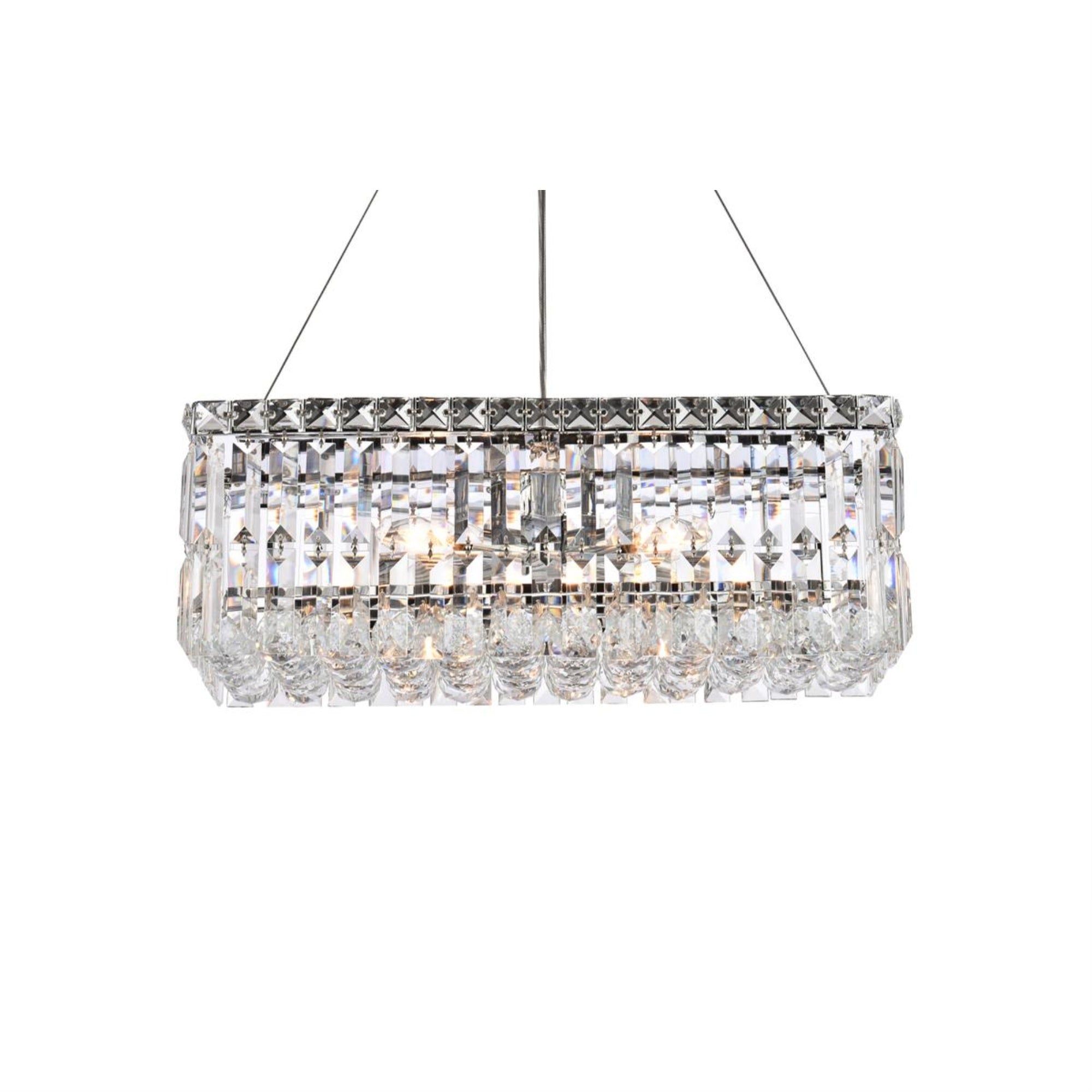 2034 Maxime Collection Hanging Fixture L20in W10in  H7.5in Lt:4 Chrome Finish (Royal Cut Crystals)